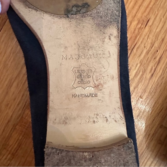 Margaux The Classic Midnight Blue Suede Round Toe Ballet Flat Size 38 - Picture 5 of 16